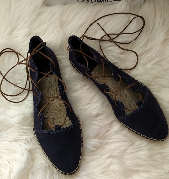 Tory Burch Sonoma Gillie Espadrille Navy Sea Color - Picture 8 of 8
